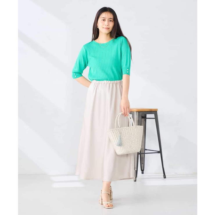 ソフトマーメイドサテンスカート【マシンウォッシャブル】 | a.v.v【WOMEN】 | 詳細画像6 
