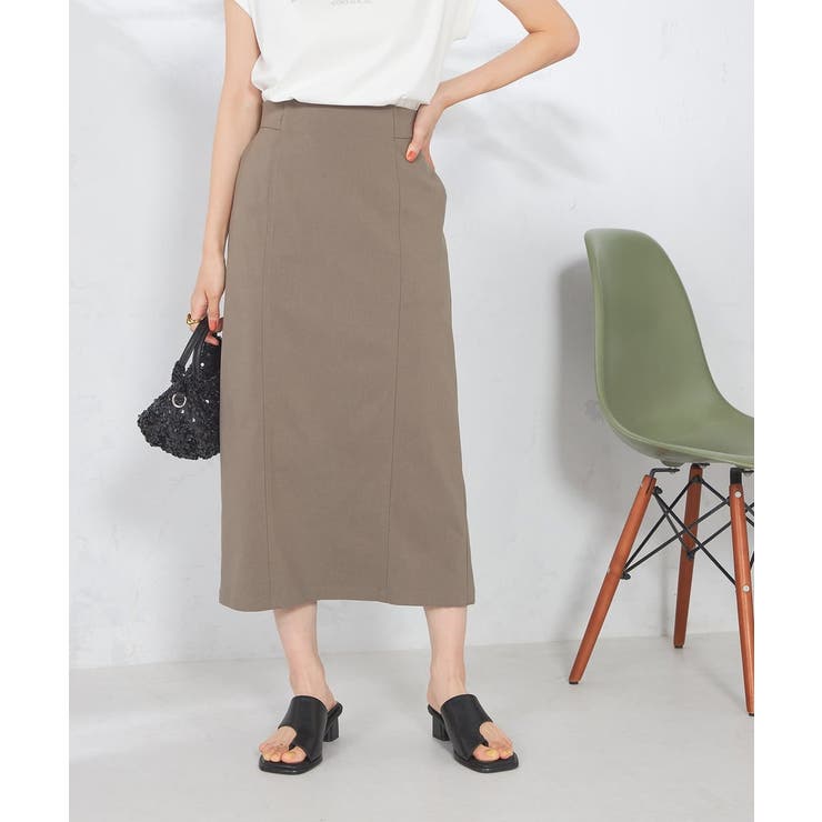 モカ | 【接触冷感】サマーハイパーストレッチナロースカート | a.v.v【WOMEN】