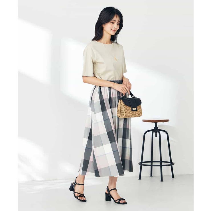 【接触冷感/洗える】ビックチェックタフタスカート | a.v.v【WOMEN】 | 詳細画像11 