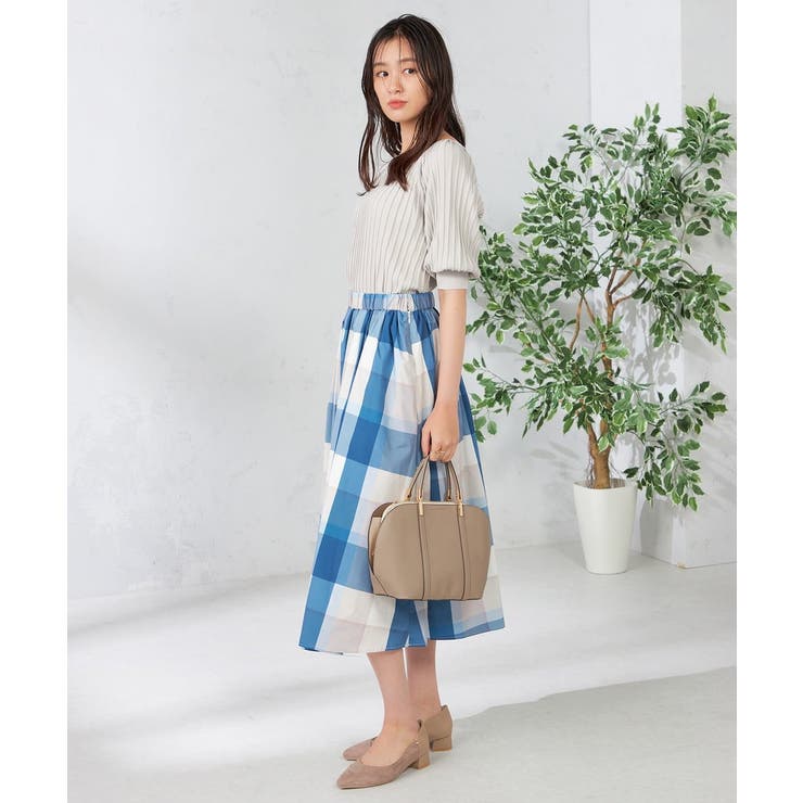 【接触冷感/洗える】ビックチェックタフタスカート | a.v.v【WOMEN】 | 詳細画像25 