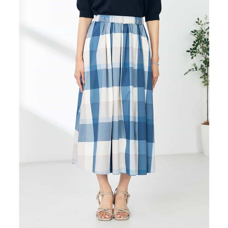 【接触冷感/洗える】ビックチェックタフタスカート | a.v.v【WOMEN】 | 詳細画像26 