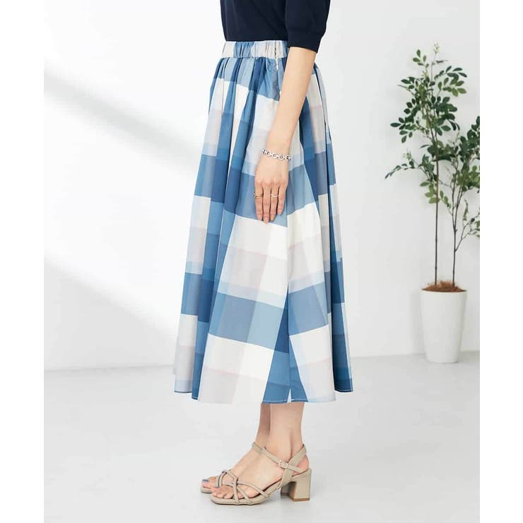 【接触冷感/洗える】ビックチェックタフタスカート | a.v.v【WOMEN】 | 詳細画像27 