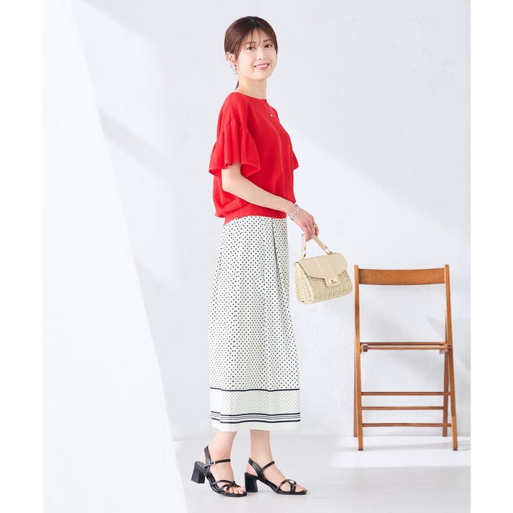 【雑誌InRed(宝島社)6月号掲載/洗える】パネル切替ドットスカート | a.v.v【WOMEN】 | 詳細画像12 