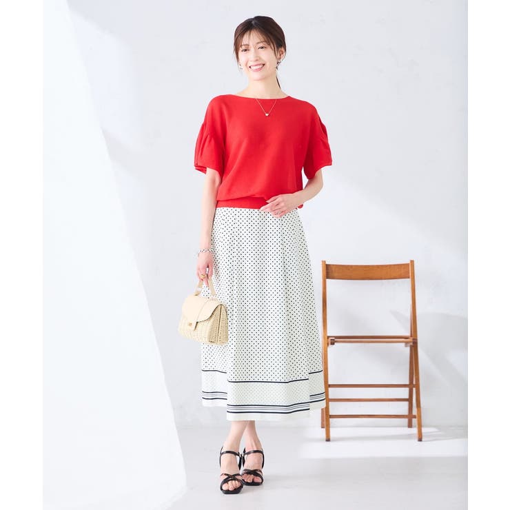 【雑誌InRed(宝島社)6月号掲載/洗える】パネル切替ドットスカート | a.v.v【WOMEN】 | 詳細画像13 