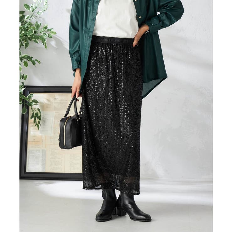 スパンコールナロースカート | a.v.v【WOMEN】 | 詳細画像10 