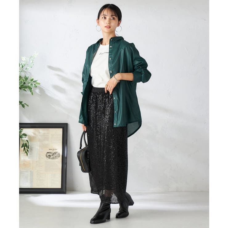 スパンコールナロースカート | a.v.v【WOMEN】 | 詳細画像11 