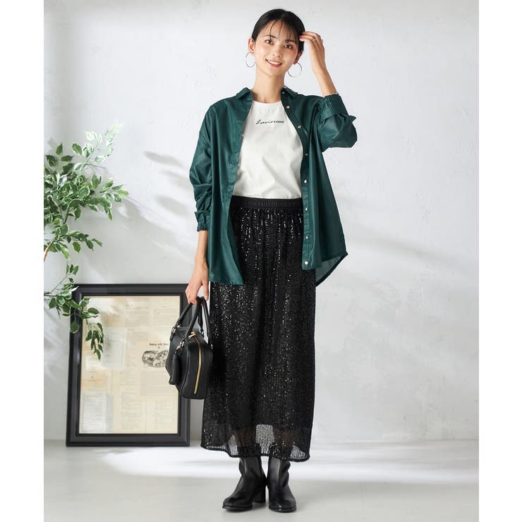 スパンコールナロースカート | a.v.v【WOMEN】 | 詳細画像12 