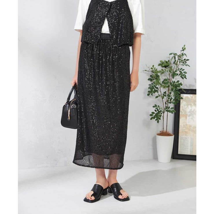 スパンコールナロースカート | a.v.v【WOMEN】 | 詳細画像2 