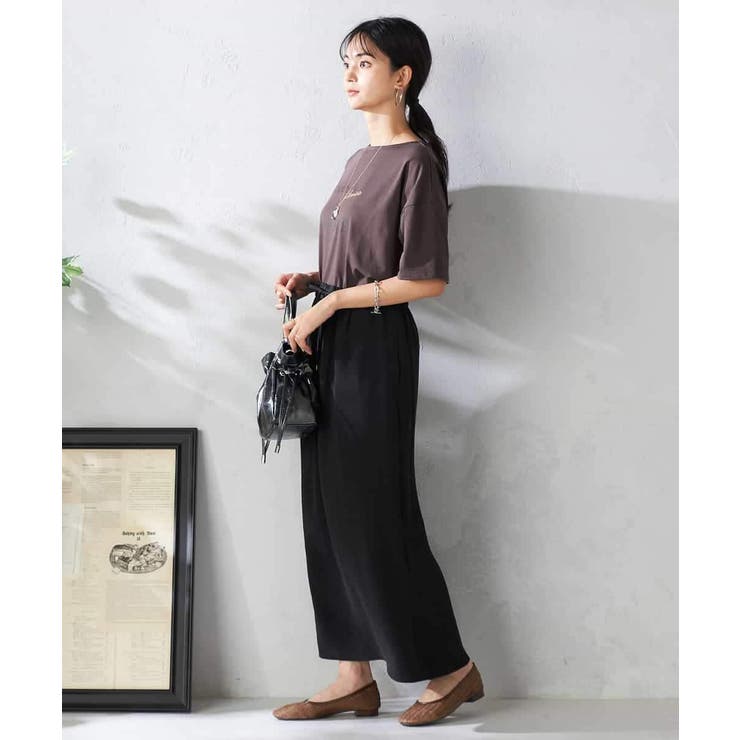 【接触冷感裏地/洗える】ドロストイージーナロースカート | a.v.v【WOMEN】 | 詳細画像13 