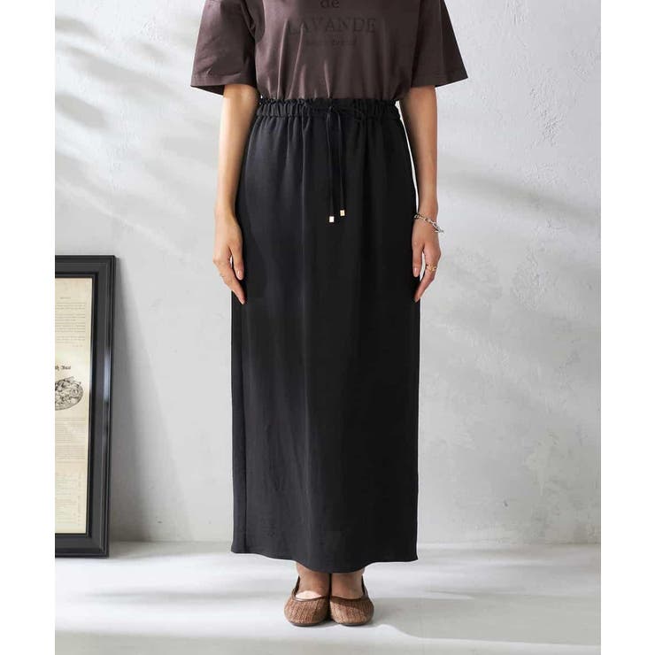 【接触冷感裏地/洗える】ドロストイージーナロースカート | a.v.v【WOMEN】 | 詳細画像15 