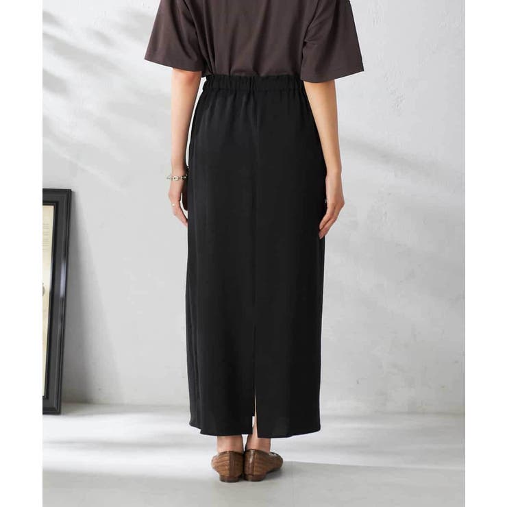 【接触冷感裏地/洗える】ドロストイージーナロースカート | a.v.v【WOMEN】 | 詳細画像17 