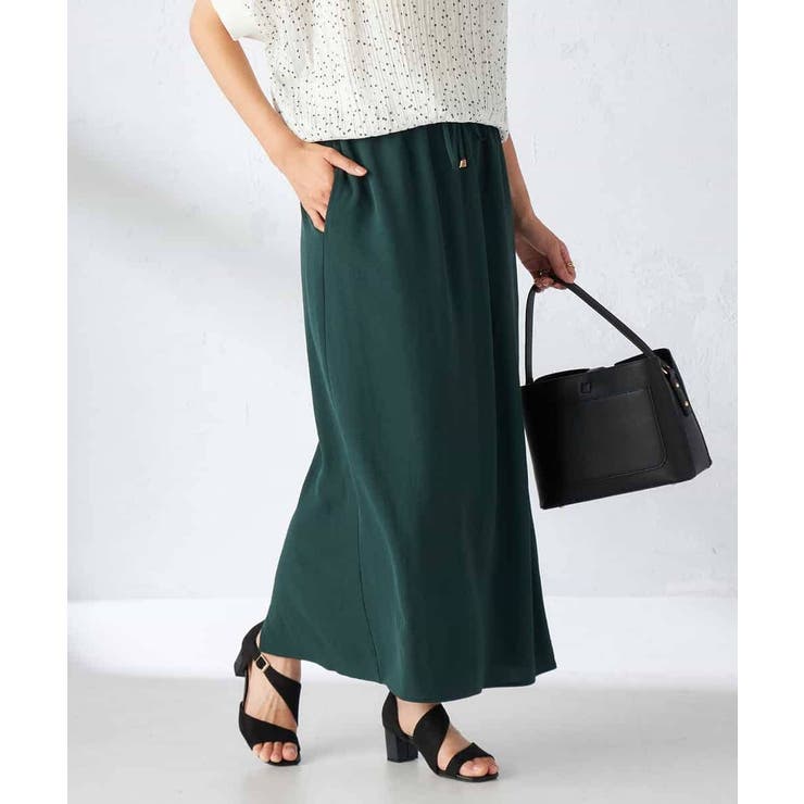 【接触冷感裏地/洗える】ドロストイージーナロースカート | a.v.v【WOMEN】 | 詳細画像2 