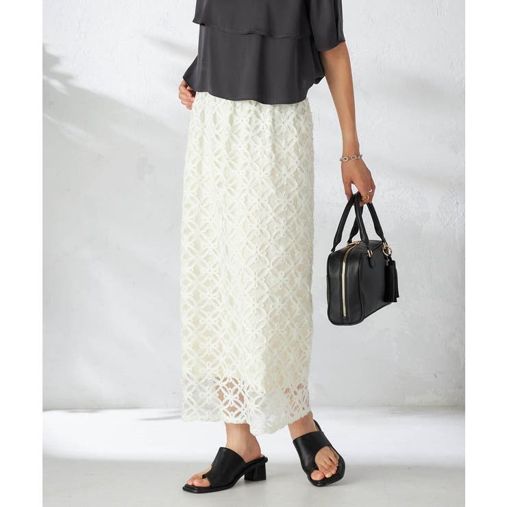 チュールレースナロースカート | a.v.v【WOMEN】 | 詳細画像1 