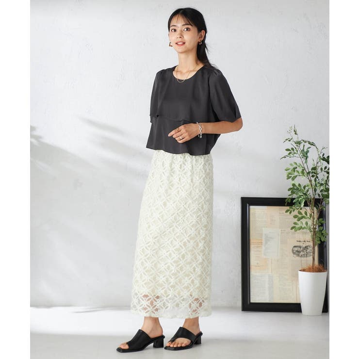 チュールレースナロースカート | a.v.v【WOMEN】 | 詳細画像16 