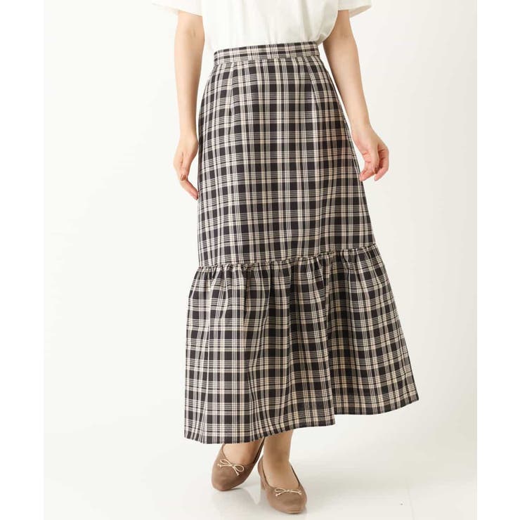 チェック柄ティアードスカート | a.v.v【WOMEN】 | 詳細画像7 