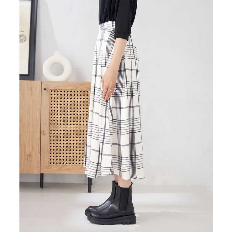 【マシンウォッシャブル】タックフレアサテンスカート | a.v.v【WOMEN】 | 詳細画像16 