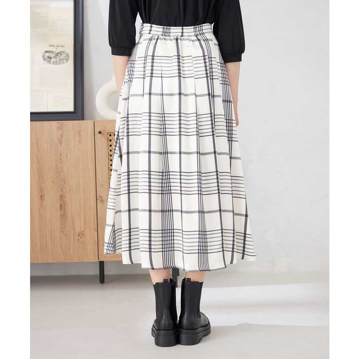 【マシンウォッシャブル】タックフレアサテンスカート | a.v.v【WOMEN】 | 詳細画像17 