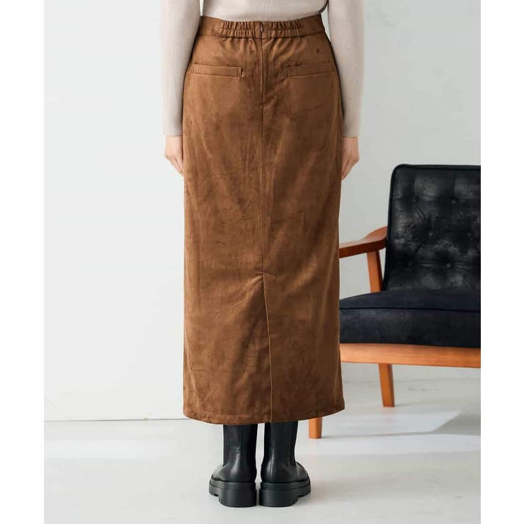 【洗える】フェイクスエードナローロングスカート | a.v.v【WOMEN】 | 詳細画像18 