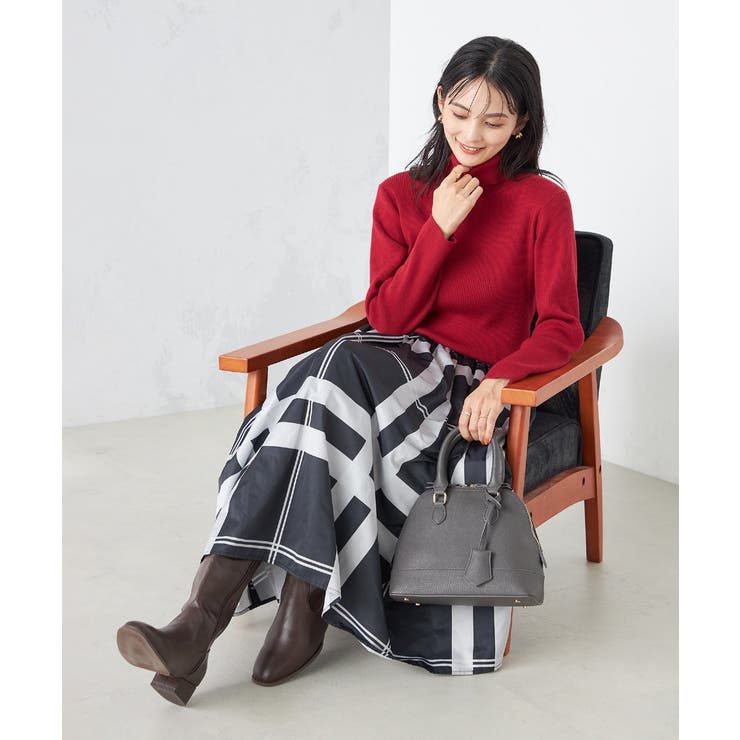 雑誌InRed(宝島社)11月号掲載】ビックチェックタフタフレア