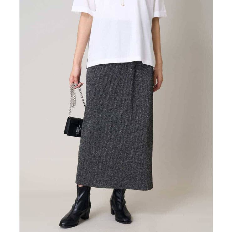 ダークグレー | ラメリブニットスカート | a.v.v【WOMEN】