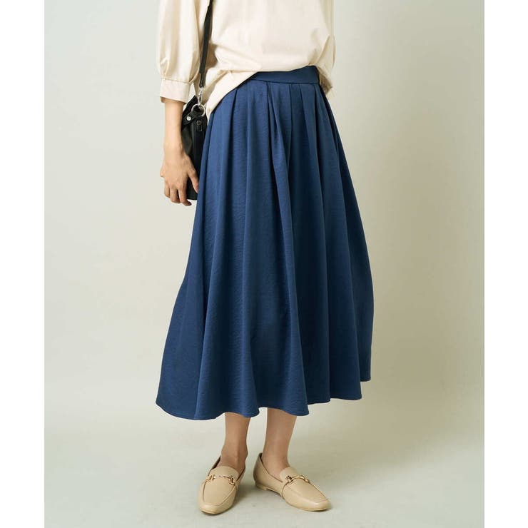 【洗濯機で洗える】落ち感サテンギャザースカート | a.v.v【WOMEN】 | 詳細画像10 