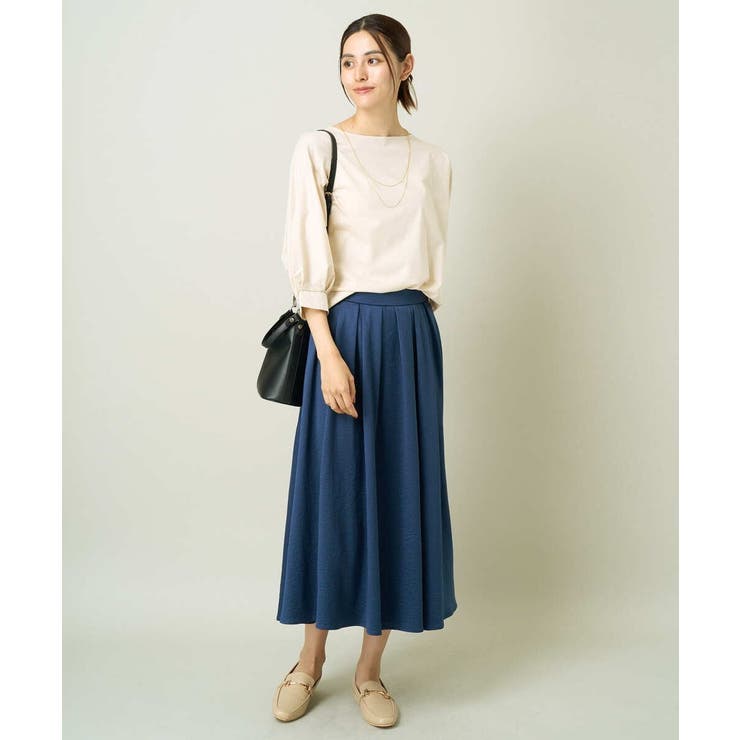 【洗濯機で洗える】落ち感サテンギャザースカート | a.v.v【WOMEN】 | 詳細画像12 