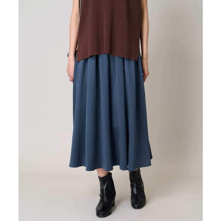 【洗濯機で洗える】落ち感サテンギャザースカート | a.v.v【WOMEN】 | 詳細画像15 