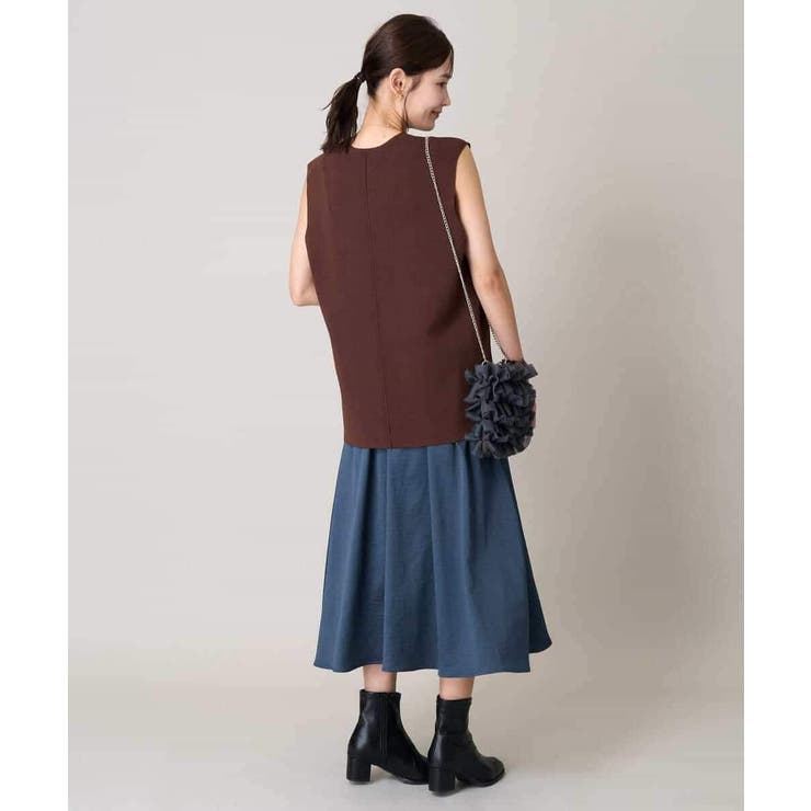 【洗濯機で洗える】落ち感サテンギャザースカート | a.v.v【WOMEN】 | 詳細画像19 