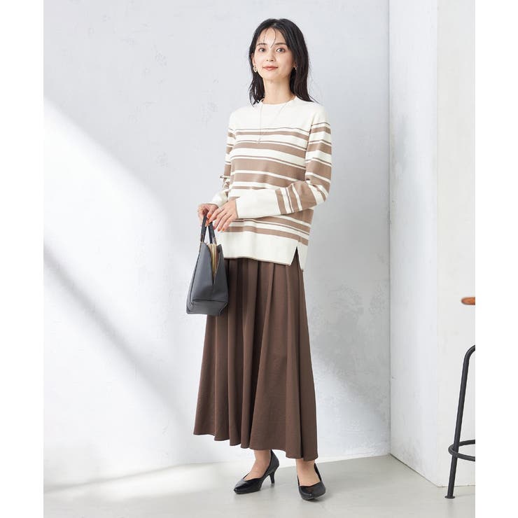 【洗濯機で洗える】落ち感サテンギャザースカート | a.v.v【WOMEN】 | 詳細画像23 