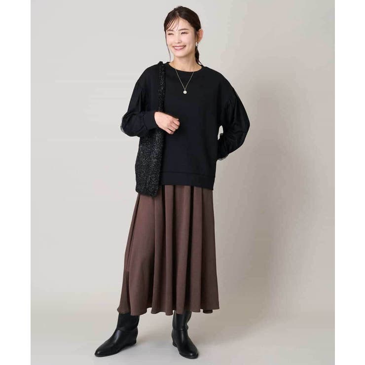 【洗濯機で洗える】落ち感サテンギャザースカート | a.v.v【WOMEN】 | 詳細画像28 