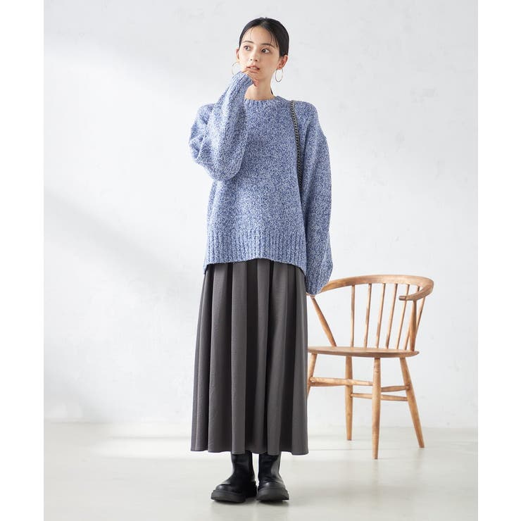 【洗濯機で洗える】落ち感サテンギャザースカート | a.v.v【WOMEN】 | 詳細画像3 