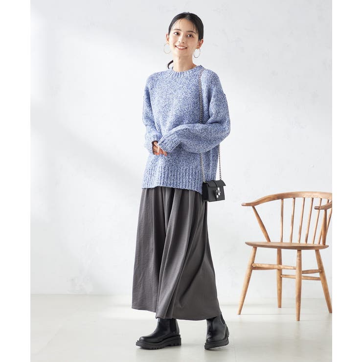 【洗濯機で洗える】落ち感サテンギャザースカート | a.v.v【WOMEN】 | 詳細画像5 