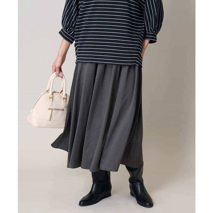 【洗濯機で洗える】落ち感サテンギャザースカート | a.v.v【WOMEN】 | 詳細画像6 