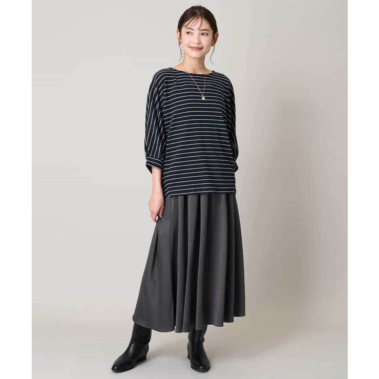 【洗濯機で洗える】落ち感サテンギャザースカート | a.v.v【WOMEN】 | 詳細画像8 