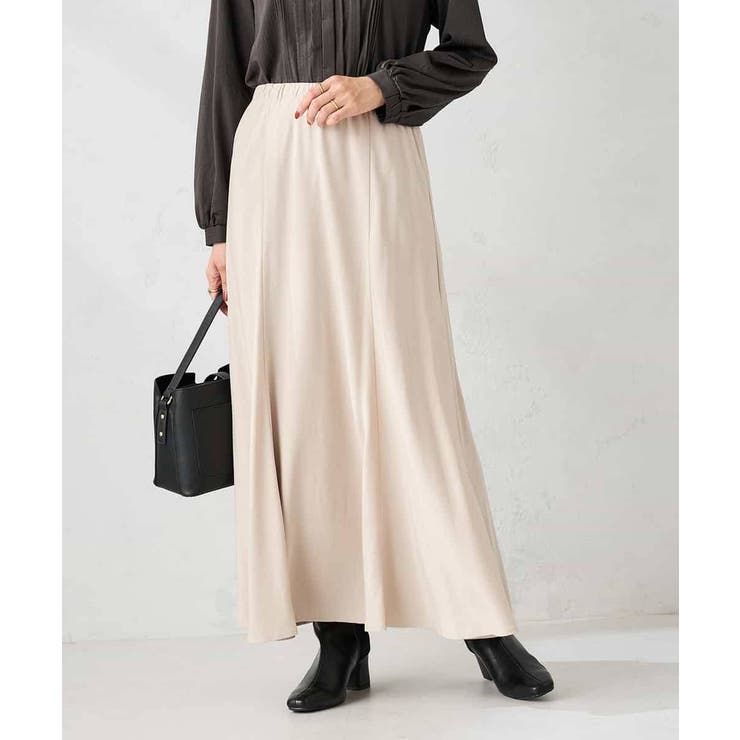 グレージュ | 【マシンウォッシャブル】セミフレアスカート | a.v.v【WOMEN】