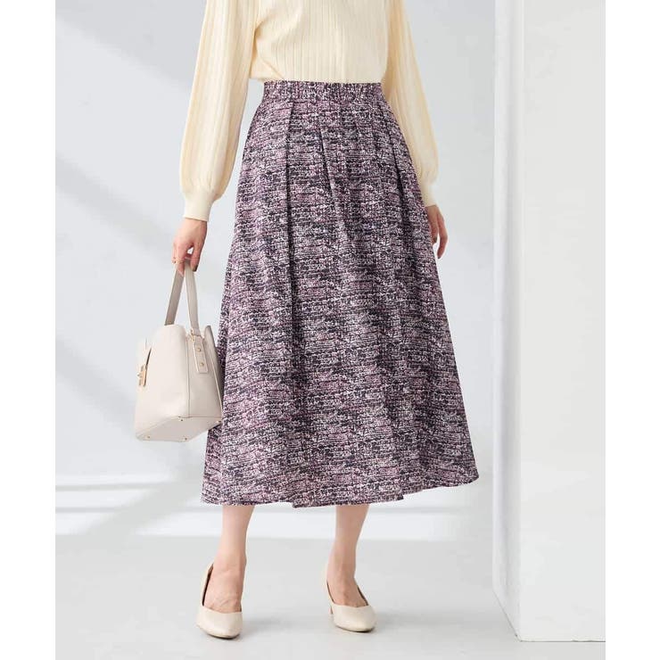 【洗える】ツイードプリントフレアスカート | a.v.v【WOMEN】 | 詳細画像10