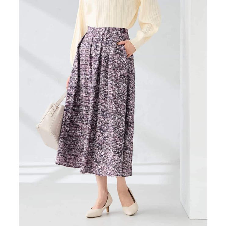 【洗える】ツイードプリントフレアスカート | a.v.v【WOMEN】 | 詳細画像11