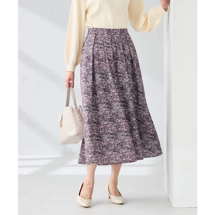 【洗える】ツイードプリントフレアスカート | a.v.v【WOMEN】 | 詳細画像12