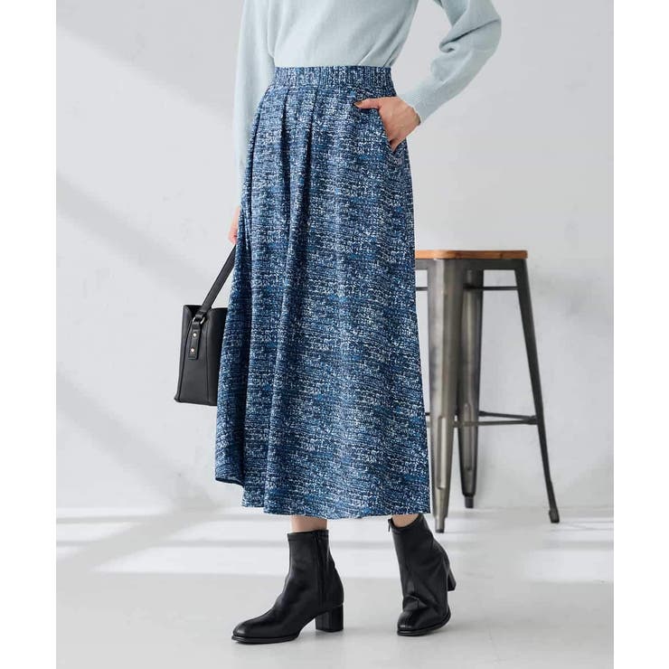 【洗える】ツイードプリントフレアスカート | a.v.v【WOMEN】 | 詳細画像3