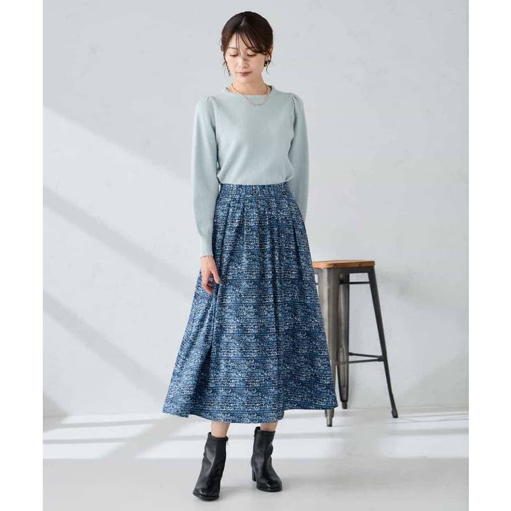 【洗える】ツイードプリントフレアスカート | a.v.v【WOMEN】 | 詳細画像9