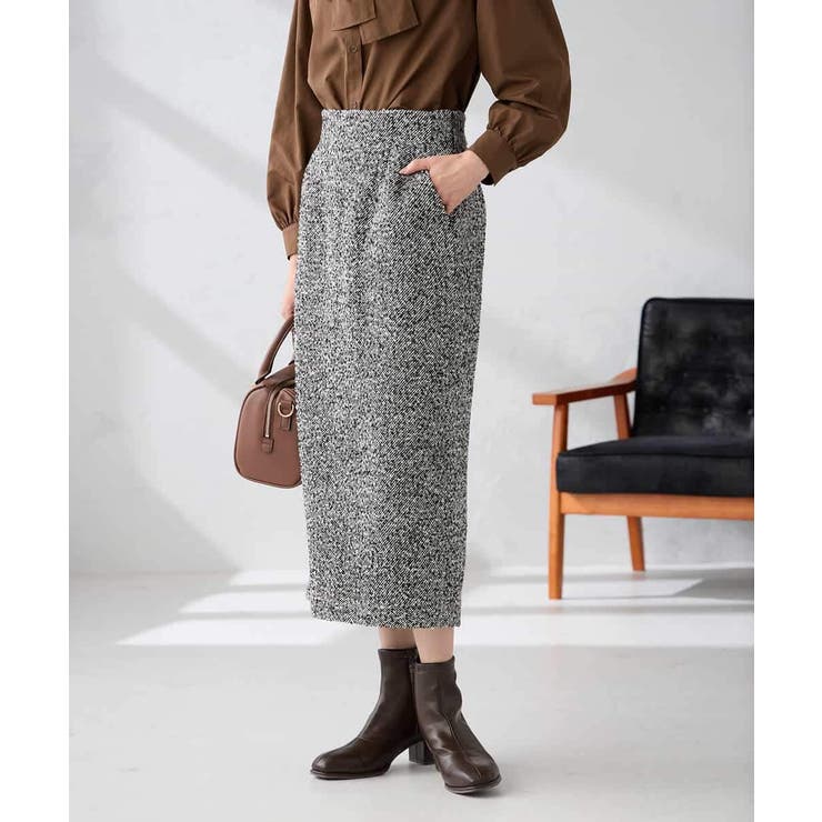 ロービングツイードナロースカート | a.v.v【WOMEN】 | 詳細画像3 