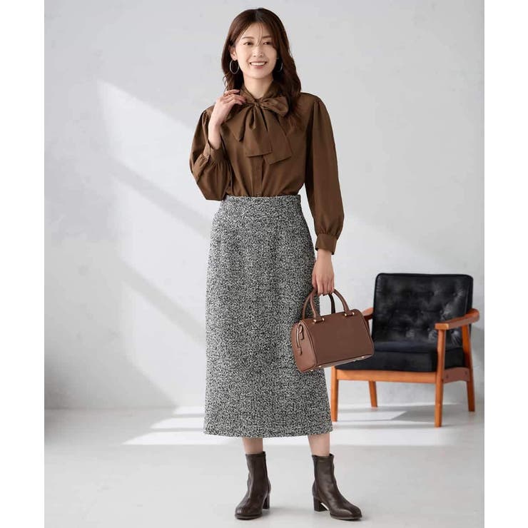 ロービングツイードナロースカート | a.v.v【WOMEN】 | 詳細画像8 