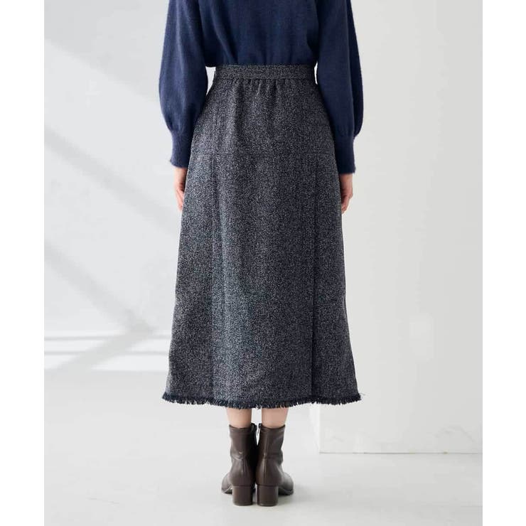 ツイード調裾フリンジAラインスカート | a.v.v【WOMEN】 | 詳細画像19 