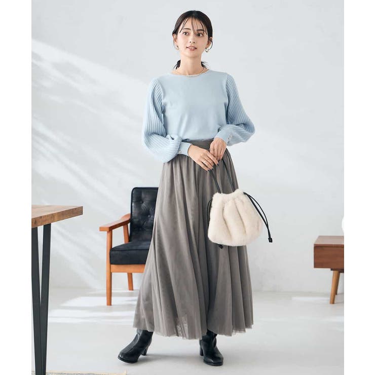 【洗える】チュールフレアスカート | a.v.v【WOMEN】 | 詳細画像19 