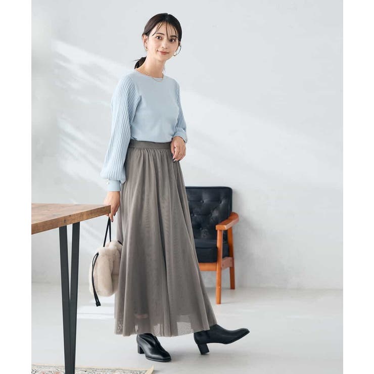 【洗える】チュールフレアスカート | a.v.v【WOMEN】 | 詳細画像20 