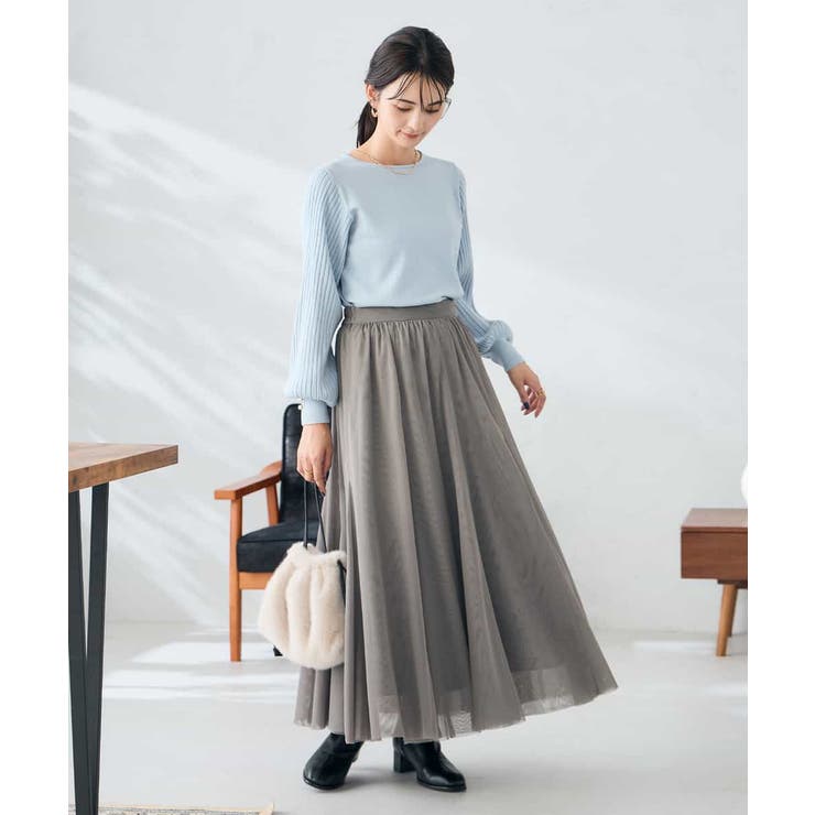 【洗える】チュールフレアスカート | a.v.v【WOMEN】 | 詳細画像21 