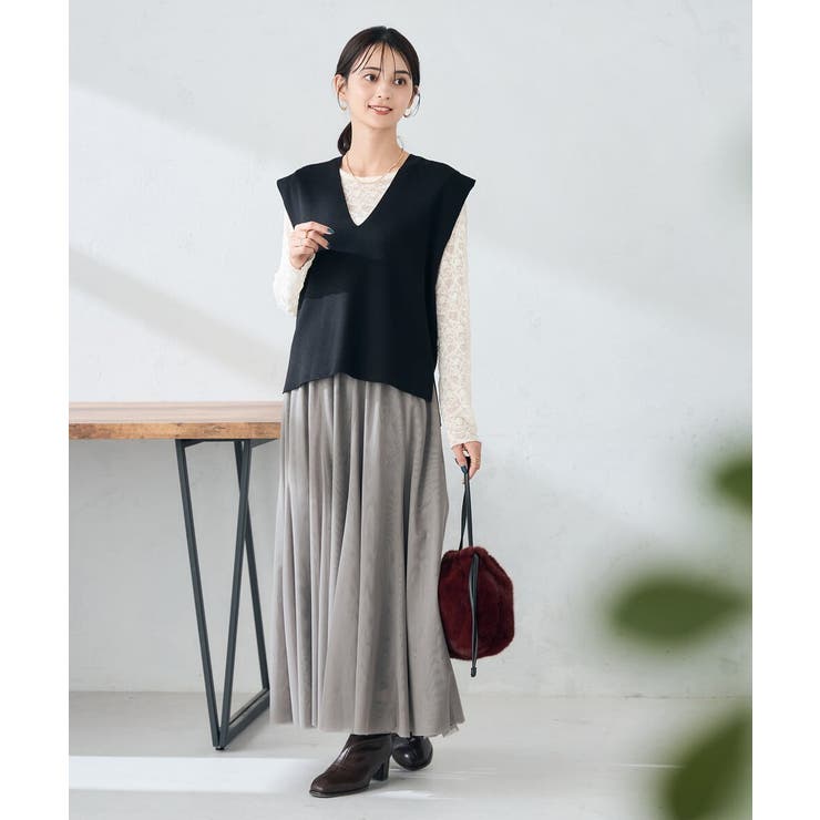 【洗える】チュールフレアスカート | a.v.v【WOMEN】 | 詳細画像23 