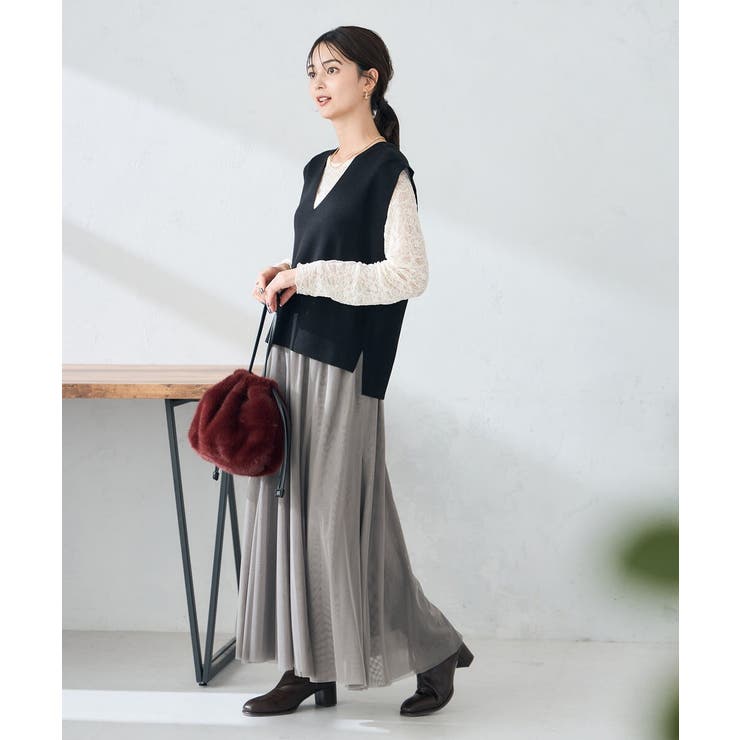 【洗える】チュールフレアスカート | a.v.v【WOMEN】 | 詳細画像25 