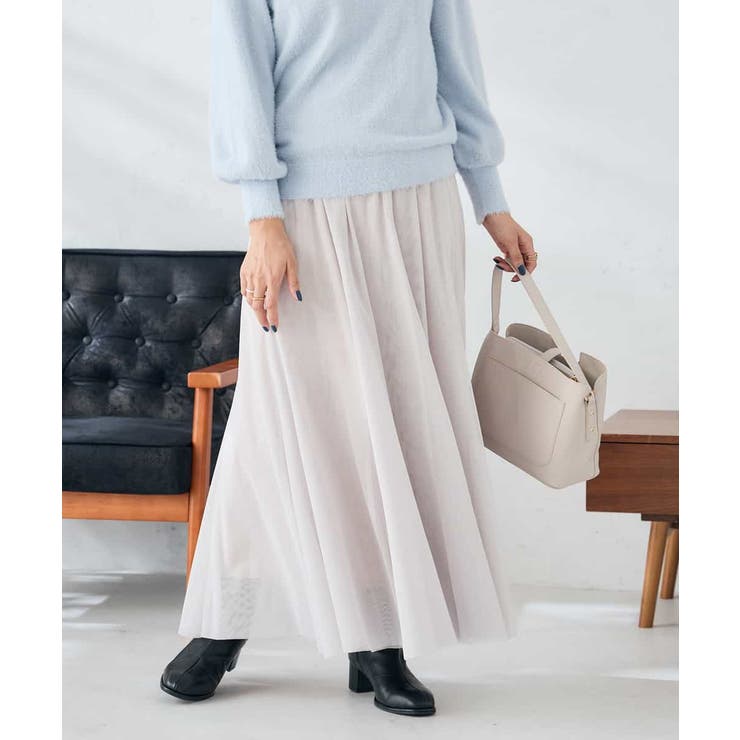 【洗える】チュールフレアスカート | a.v.v【WOMEN】 | 詳細画像3 