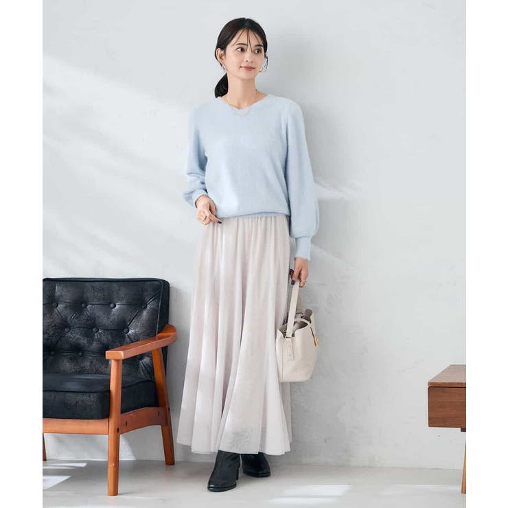 【洗える】チュールフレアスカート | a.v.v【WOMEN】 | 詳細画像4 